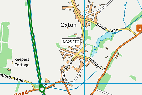 NG25 0TG map - OS VectorMap District (Ordnance Survey) NG25 0TG map - OS VectorMap District (Ordnance Survey)