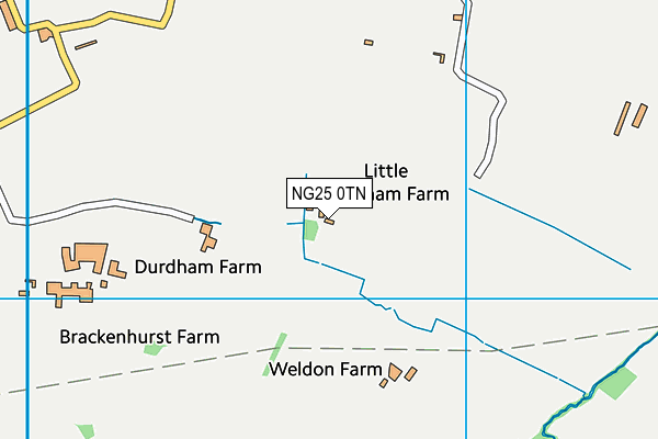 NG25 0TN map - OS VectorMap District (Ordnance Survey) NG25 0TN map - OS VectorMap District (Ordnance Survey)