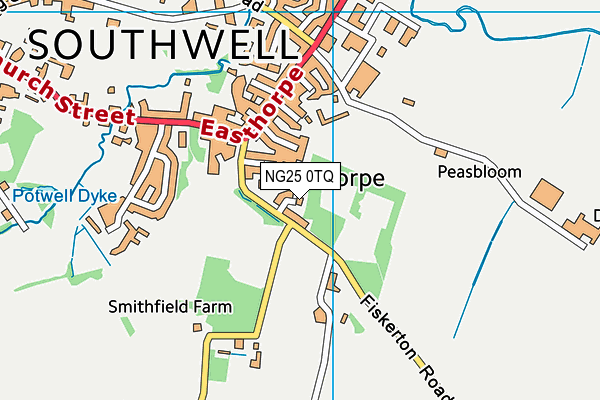 NG25 0TQ map - OS VectorMap District (Ordnance Survey) NG25 0TQ map - OS VectorMap District (Ordnance Survey)