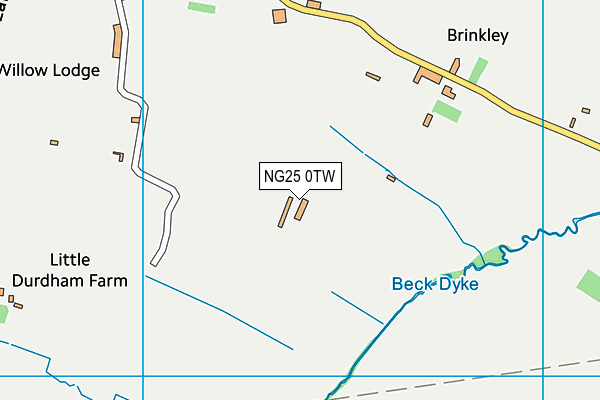 NG25 0TW map - OS VectorMap District (Ordnance Survey) NG25 0TW map - OS VectorMap District (Ordnance Survey)