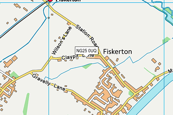 NG25 0UQ map - OS VectorMap District (Ordnance Survey)