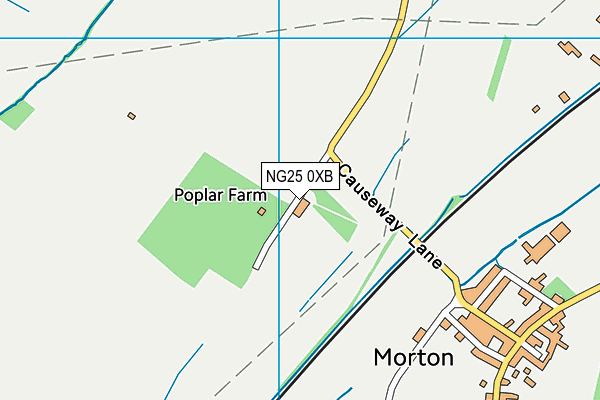 NG25 0XB map - OS VectorMap District (Ordnance Survey) NG25 0XB map - OS VectorMap District (Ordnance Survey)