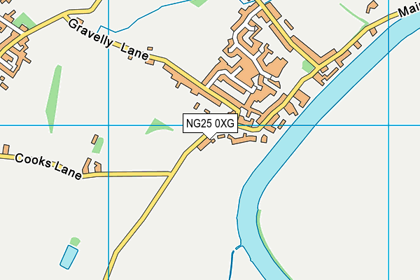 NG25 0XG map - OS VectorMap District (Ordnance Survey) NG25 0XG map - OS VectorMap District (Ordnance Survey)