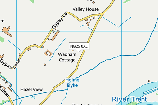 NG25 0XL map - OS VectorMap District (Ordnance Survey) NG25 0XL map - OS VectorMap District (Ordnance Survey)