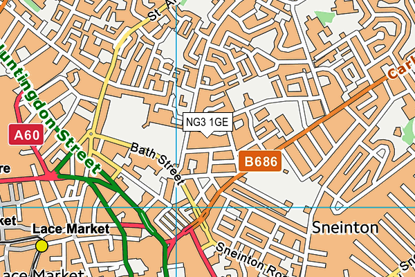 NG3 1GE map - OS VectorMap District (Ordnance Survey) NG3 1GE map - OS VectorMap District (Ordnance Survey)