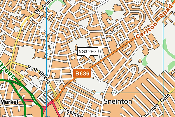 NG3 2EG map - OS VectorMap District (Ordnance Survey) NG3 2EG map - OS VectorMap District (Ordnance Survey)