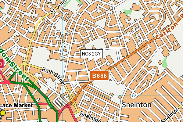 NG3 2GY map - OS VectorMap District (Ordnance Survey) NG3 2GY map - OS VectorMap District (Ordnance Survey)