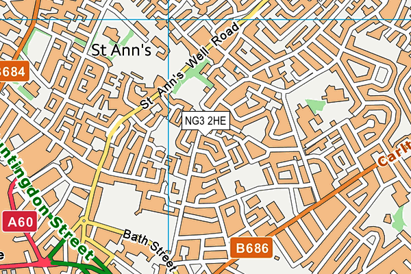 NG3 2HE map - OS VectorMap District (Ordnance Survey) NG3 2HE map - OS VectorMap District (Ordnance Survey)