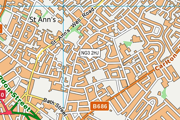 NG3 2HJ map - OS VectorMap District (Ordnance Survey) NG3 2HJ map - OS VectorMap District (Ordnance Survey)