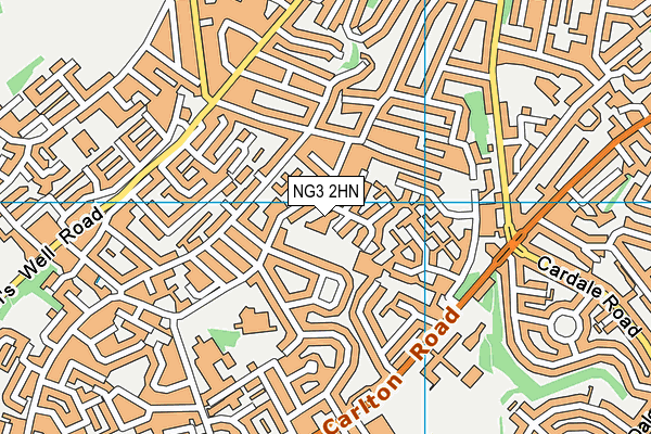 NG3 2HN map - OS VectorMap District (Ordnance Survey) NG3 2HN map - OS VectorMap District (Ordnance Survey)