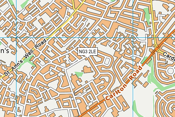 NG3 2LE map - OS VectorMap District (Ordnance Survey) NG3 2LE map - OS VectorMap District (Ordnance Survey)