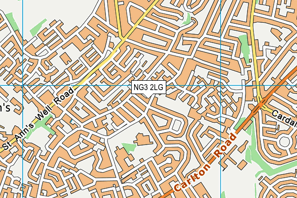 NG3 2LG map - OS VectorMap District (Ordnance Survey) NG3 2LG map - OS VectorMap District (Ordnance Survey)