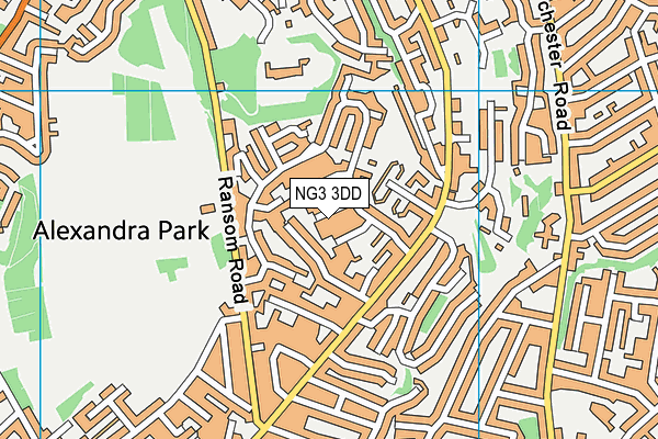 NG3 3DD map - OS VectorMap District (Ordnance Survey) NG3 3DD map - OS VectorMap District (Ordnance Survey)