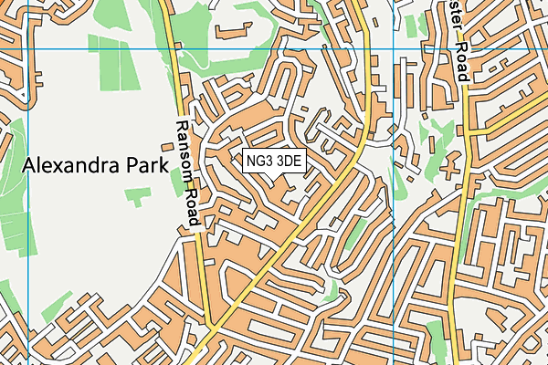 NG3 3DE map - OS VectorMap District (Ordnance Survey) NG3 3DE map - OS VectorMap District (Ordnance Survey)