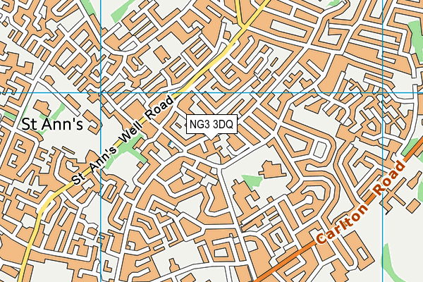 NG3 3DQ map - OS VectorMap District (Ordnance Survey) NG3 3DQ map - OS VectorMap District (Ordnance Survey)
