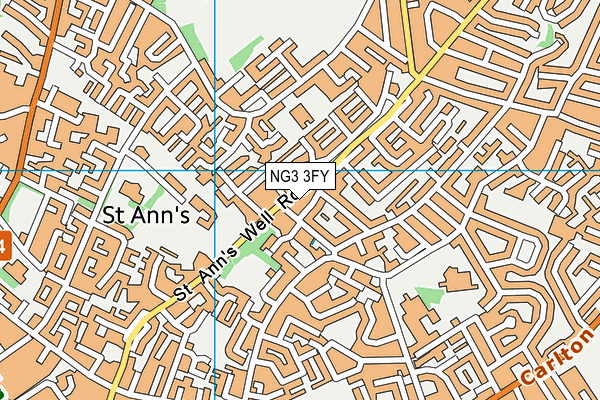 NG3 3FY map - OS VectorMap District (Ordnance Survey) NG3 3FY map - OS VectorMap District (Ordnance Survey)