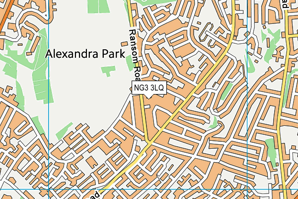 NG3 3LQ map - OS VectorMap District (Ordnance Survey) NG3 3LQ map - OS VectorMap District (Ordnance Survey)