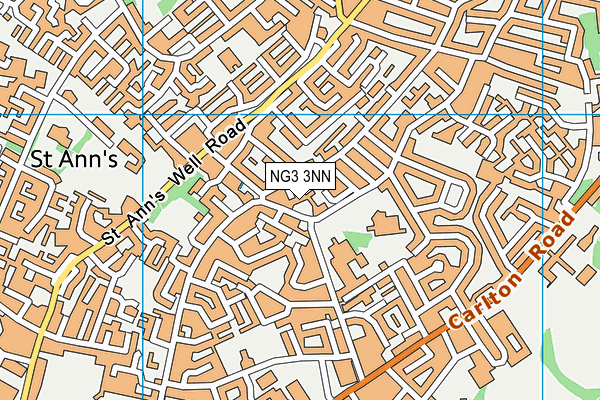 NG3 3NN map - OS VectorMap District (Ordnance Survey) NG3 3NN map - OS VectorMap District (Ordnance Survey)