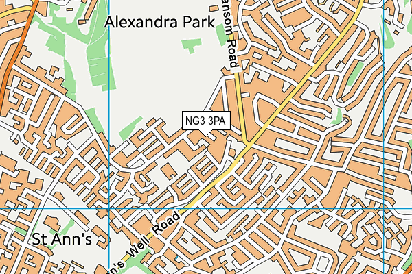NG3 3PA map - OS VectorMap District (Ordnance Survey) NG3 3PA map - OS VectorMap District (Ordnance Survey)