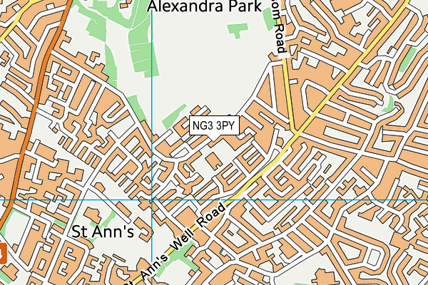 NG3 3PY map - OS VectorMap District (Ordnance Survey) NG3 3PY map - OS VectorMap District (Ordnance Survey)