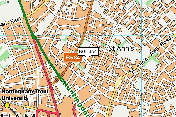 NG3 4AY map - OS VectorMap District (Ordnance Survey) NG3 4AY map - OS VectorMap District (Ordnance Survey)