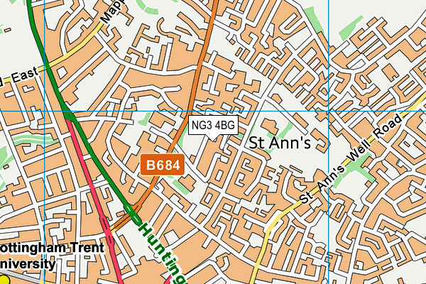 NG3 4BG map - OS VectorMap District (Ordnance Survey) NG3 4BG map - OS VectorMap District (Ordnance Survey)