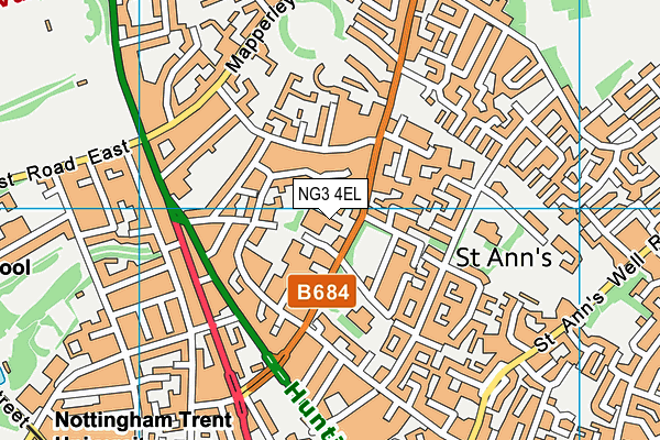 NG3 4EL map - OS VectorMap District (Ordnance Survey) NG3 4EL map - OS VectorMap District (Ordnance Survey)