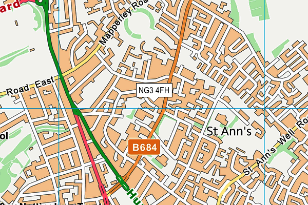 NG3 4FH map - OS VectorMap District (Ordnance Survey) NG3 4FH map - OS VectorMap District (Ordnance Survey)