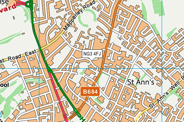 NG3 4FJ map - OS VectorMap District (Ordnance Survey) NG3 4FJ map - OS VectorMap District (Ordnance Survey)