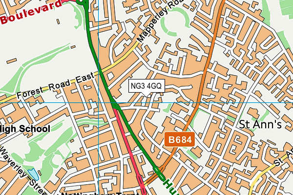 NG3 4GQ map - OS VectorMap District (Ordnance Survey) NG3 4GQ map - OS VectorMap District (Ordnance Survey)