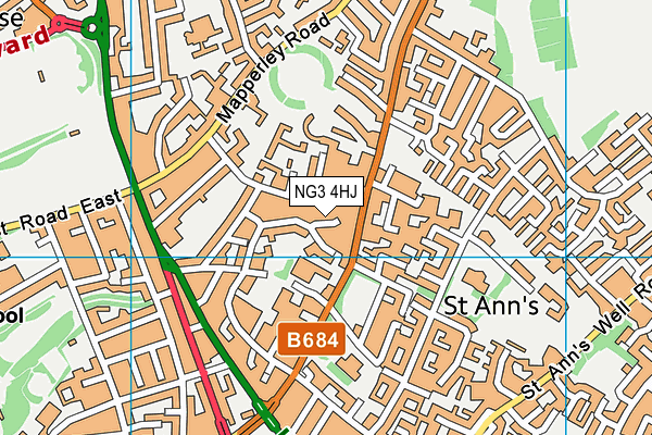 NG3 4HJ map - OS VectorMap District (Ordnance Survey) NG3 4HJ map - OS VectorMap District (Ordnance Survey)
