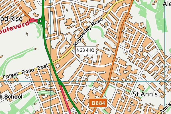 NG3 4HQ map - OS VectorMap District (Ordnance Survey) NG3 4HQ map - OS VectorMap District (Ordnance Survey)