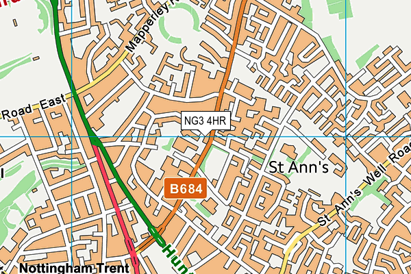 NG3 4HR map - OS VectorMap District (Ordnance Survey) NG3 4HR map - OS VectorMap District (Ordnance Survey)