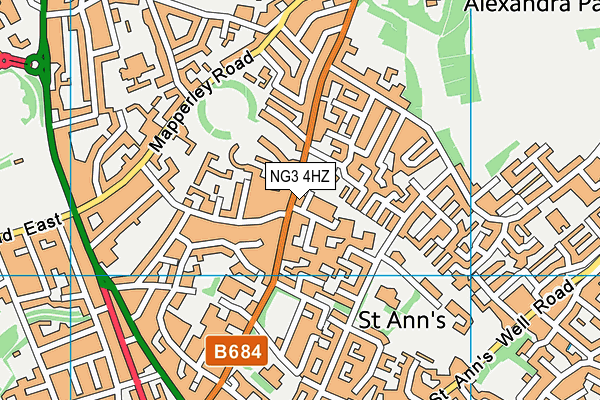 NG3 4HZ map - OS VectorMap District (Ordnance Survey) NG3 4HZ map - OS VectorMap District (Ordnance Survey)