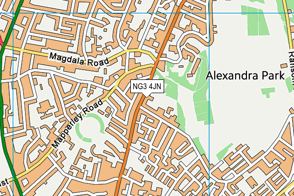 NG3 4JN map - OS VectorMap District (Ordnance Survey) NG3 4JN map - OS VectorMap District (Ordnance Survey)