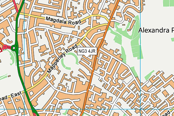 NG3 4JR map - OS VectorMap District (Ordnance Survey) NG3 4JR map - OS VectorMap District (Ordnance Survey)