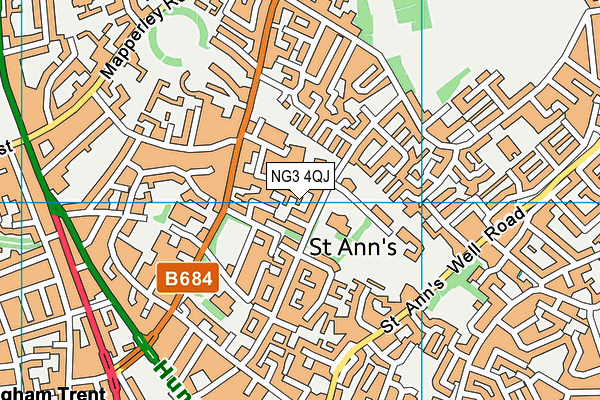 NG3 4QJ map - OS VectorMap District (Ordnance Survey) NG3 4QJ map - OS VectorMap District (Ordnance Survey)