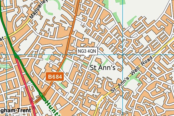 NG3 4QN map - OS VectorMap District (Ordnance Survey) NG3 4QN map - OS VectorMap District (Ordnance Survey)
