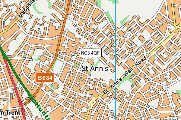 NG3 4QP map - OS VectorMap District (Ordnance Survey) NG3 4QP map - OS VectorMap District (Ordnance Survey)