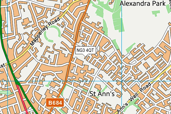 NG3 4QT map - OS VectorMap District (Ordnance Survey) NG3 4QT map - OS VectorMap District (Ordnance Survey)