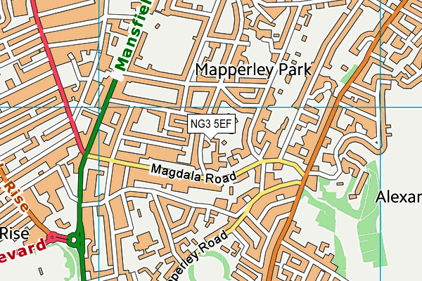 NG3 5EF map - OS VectorMap District (Ordnance Survey) NG3 5EF map - OS VectorMap District (Ordnance Survey)