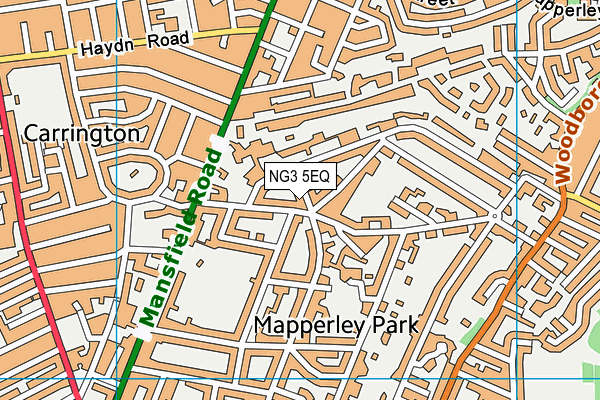 NG3 5EQ map - OS VectorMap District (Ordnance Survey) NG3 5EQ map - OS VectorMap District (Ordnance Survey)