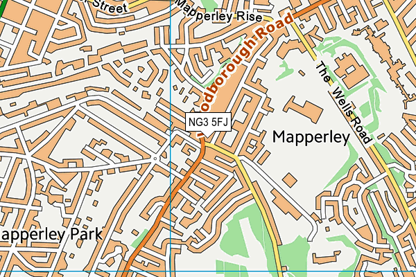 NG3 5FJ map - OS VectorMap District (Ordnance Survey) NG3 5FJ map - OS VectorMap District (Ordnance Survey)