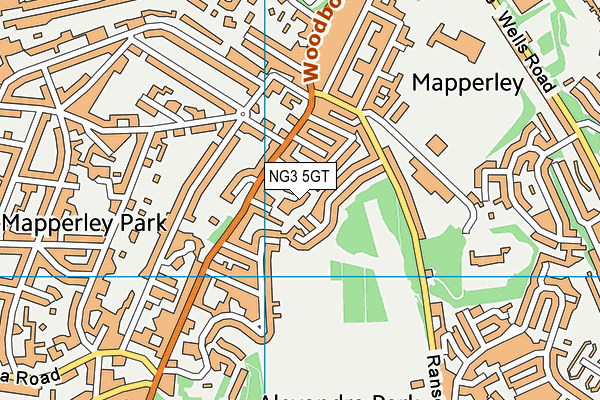 NG3 5GT map - OS VectorMap District (Ordnance Survey) NG3 5GT map - OS VectorMap District (Ordnance Survey)