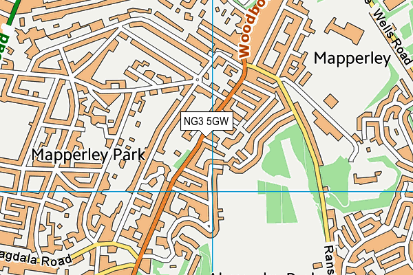 NG3 5GW map - OS VectorMap District (Ordnance Survey) NG3 5GW map - OS VectorMap District (Ordnance Survey)