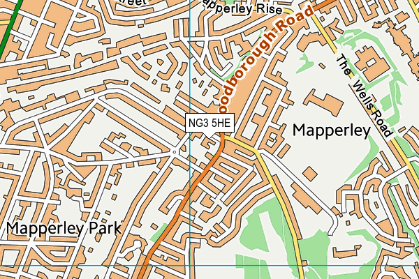 NG3 5HE map - OS VectorMap District (Ordnance Survey) NG3 5HE map - OS VectorMap District (Ordnance Survey)