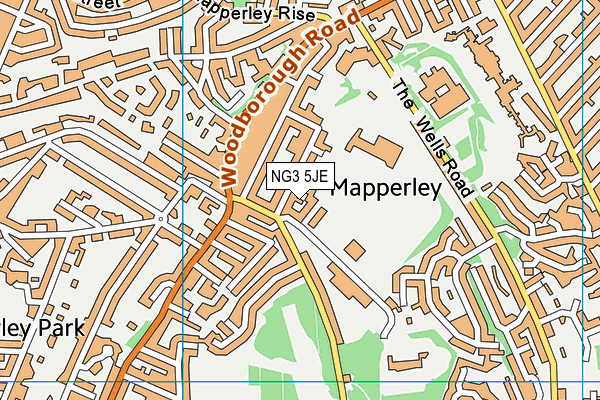 NG3 5JE map - OS VectorMap District (Ordnance Survey) NG3 5JE map - OS VectorMap District (Ordnance Survey)