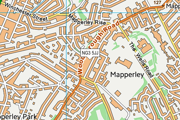 NG3 5JJ map - OS VectorMap District (Ordnance Survey) NG3 5JJ map - OS VectorMap District (Ordnance Survey)