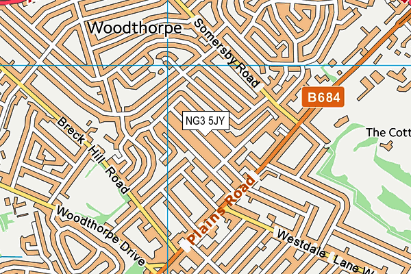 NG3 5JY map - OS VectorMap District (Ordnance Survey) NG3 5JY map - OS VectorMap District (Ordnance Survey)