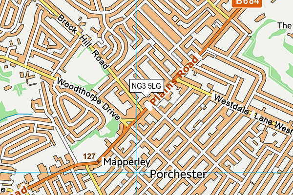 NG3 5LG map - OS VectorMap District (Ordnance Survey) NG3 5LG map - OS VectorMap District (Ordnance Survey)